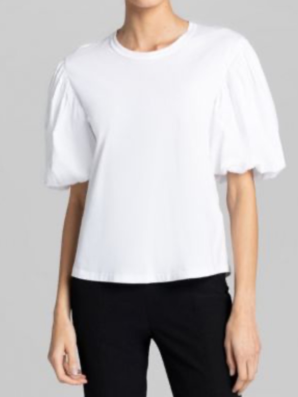A.L.C. Cassandra white puff sleeve top
